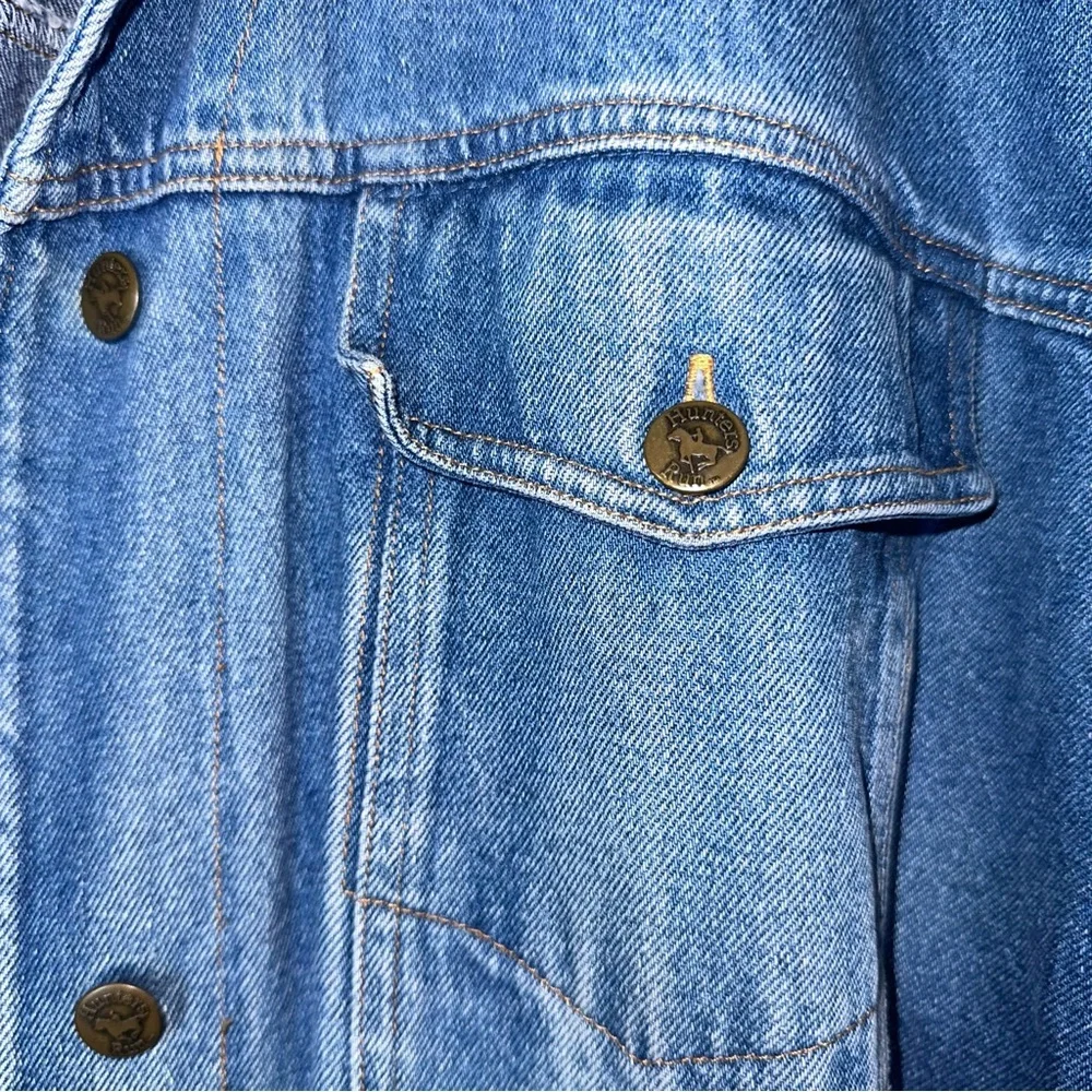 Vtg Hunter’s Run Denim Trucker Jacket Blue Classic Vtg Wash Button Front Sz‎ 1XL
